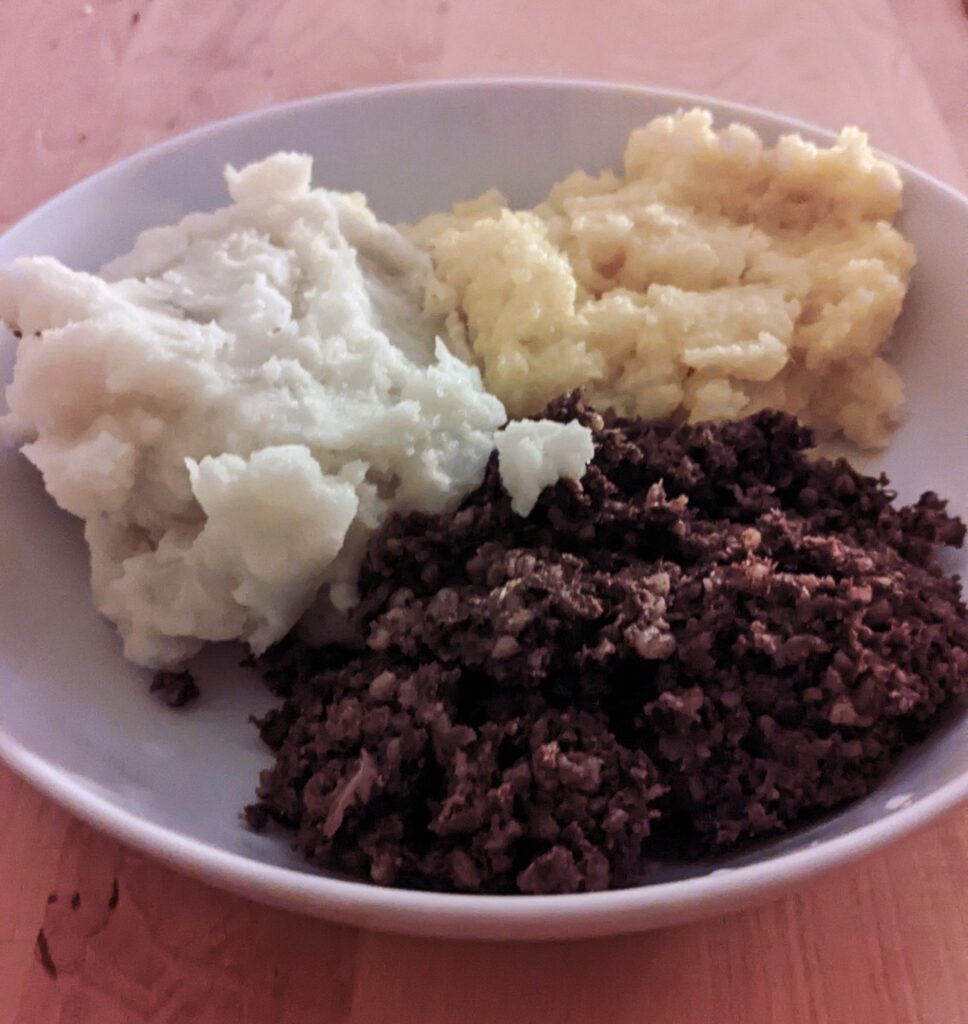 Haggis, neeps and tatties